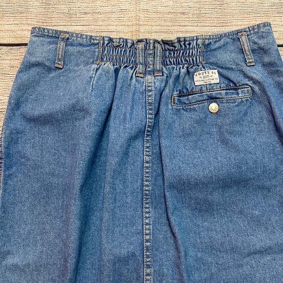 Vintage route 66 Maxi denim skirt button front sz13/14 no stretch button… - Picture 6 of 9
